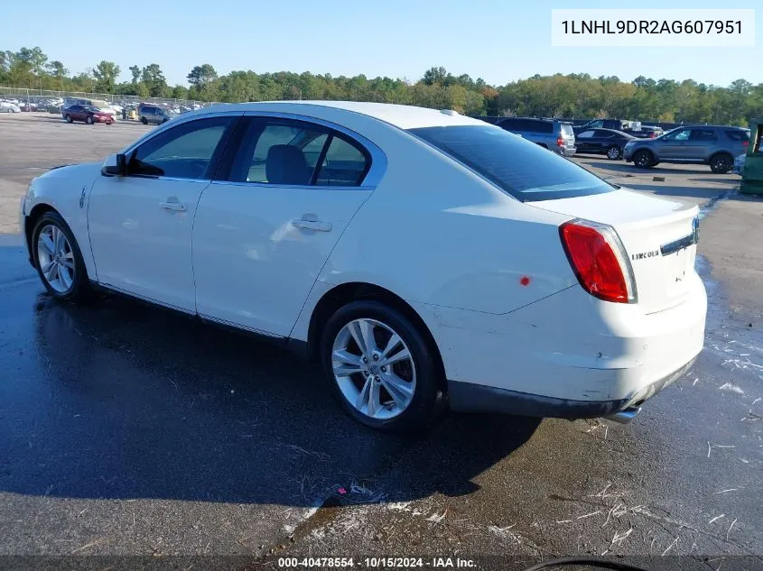 2010 Lincoln Mks VIN: 1LNHL9DR2AG607951 Lot: 40478554