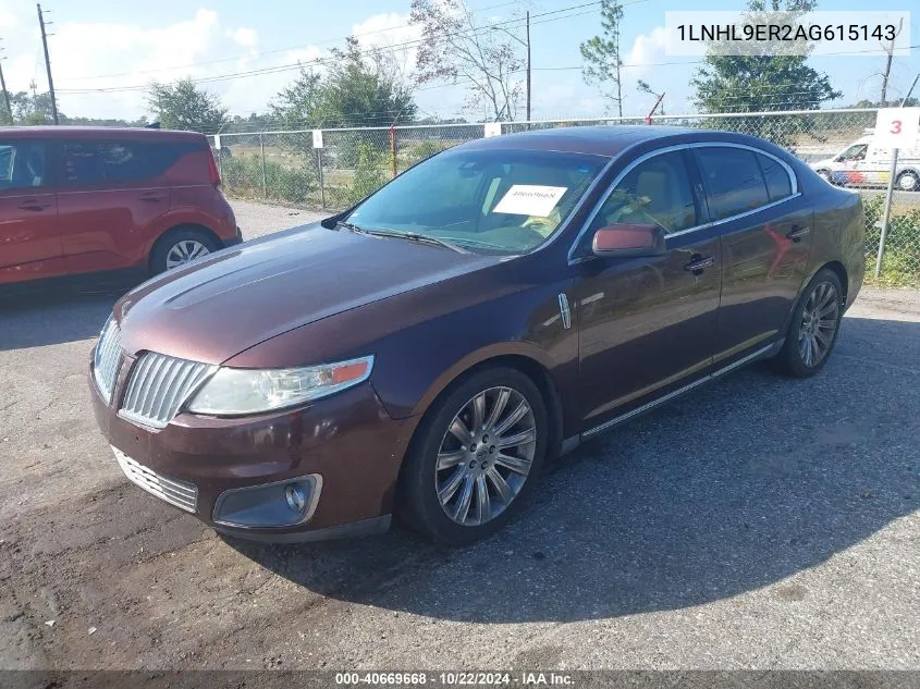 2010 Lincoln Mks VIN: 1LNHL9ER2AG615143 Lot: 40669668