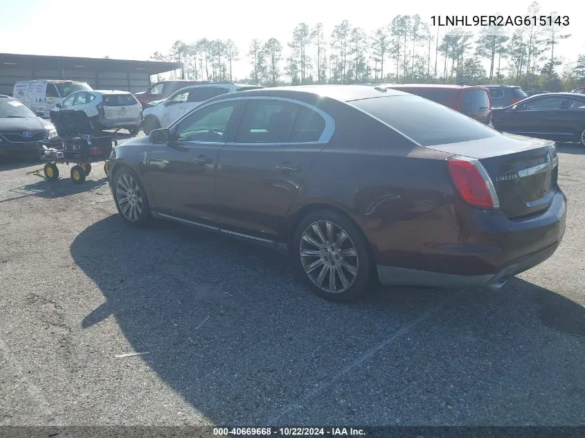 2010 Lincoln Mks VIN: 1LNHL9ER2AG615143 Lot: 40669668