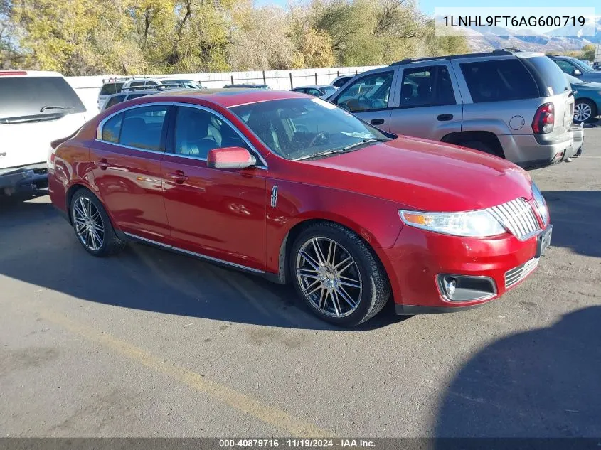 2010 Lincoln Mks Ecoboost VIN: 1LNHL9FT6AG600719 Lot: 40879716