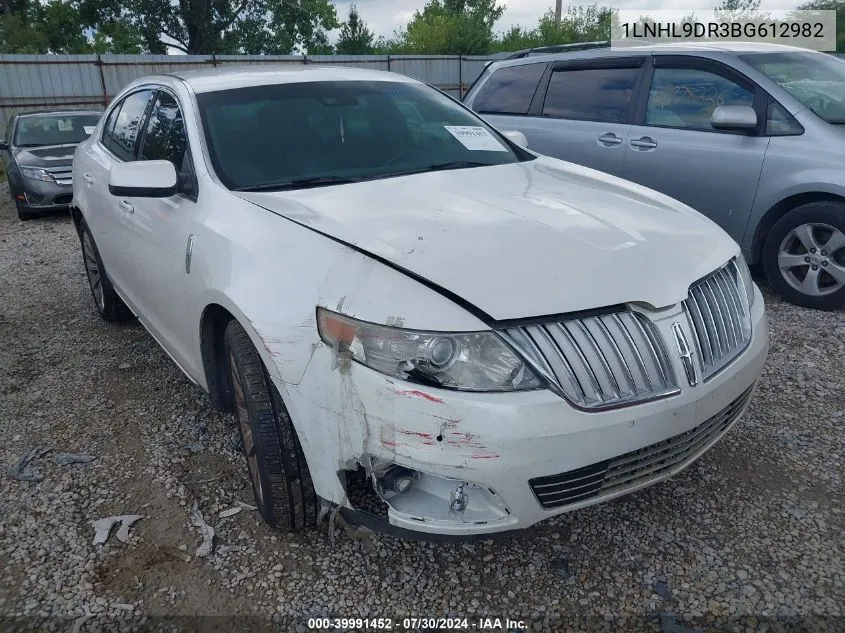 2011 Lincoln Mks VIN: 1LNHL9DR3BG612982 Lot: 39991452