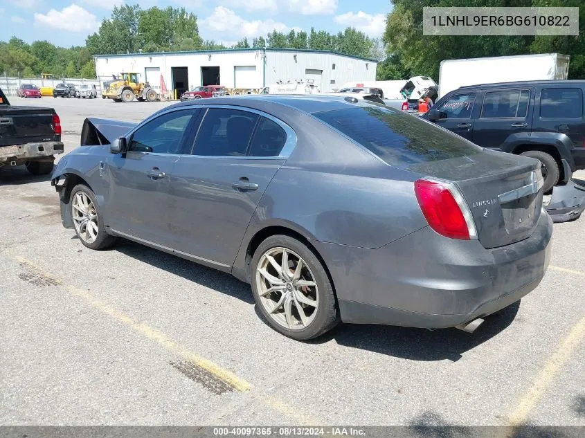 2011 Lincoln Mks VIN: 1LNHL9ER6BG610822 Lot: 40097365