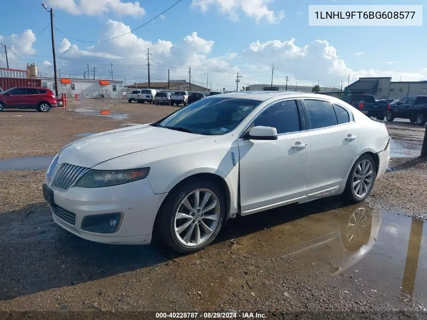 2011 Lincoln Mks Ecoboost VIN: 1LNHL9FT6BG608577 Lot: 40228787