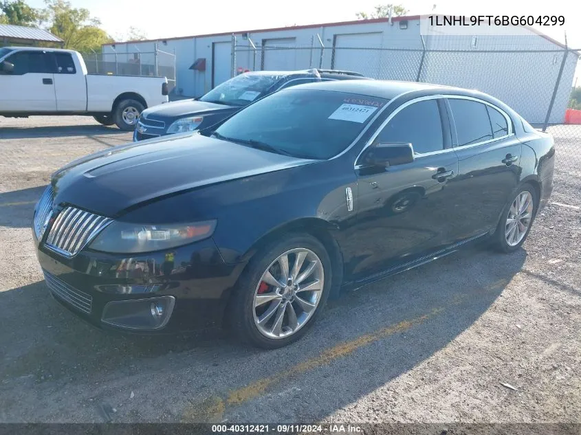 2011 Lincoln Mks Ecoboost VIN: 1LNHL9FT6BG604299 Lot: 40312421