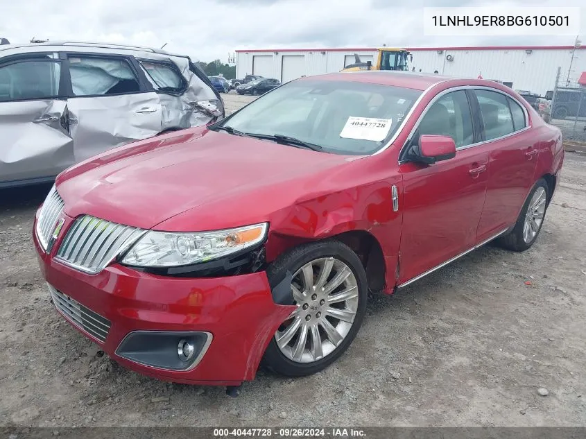 2011 Lincoln Mks VIN: 1LNHL9ER8BG610501 Lot: 40447728