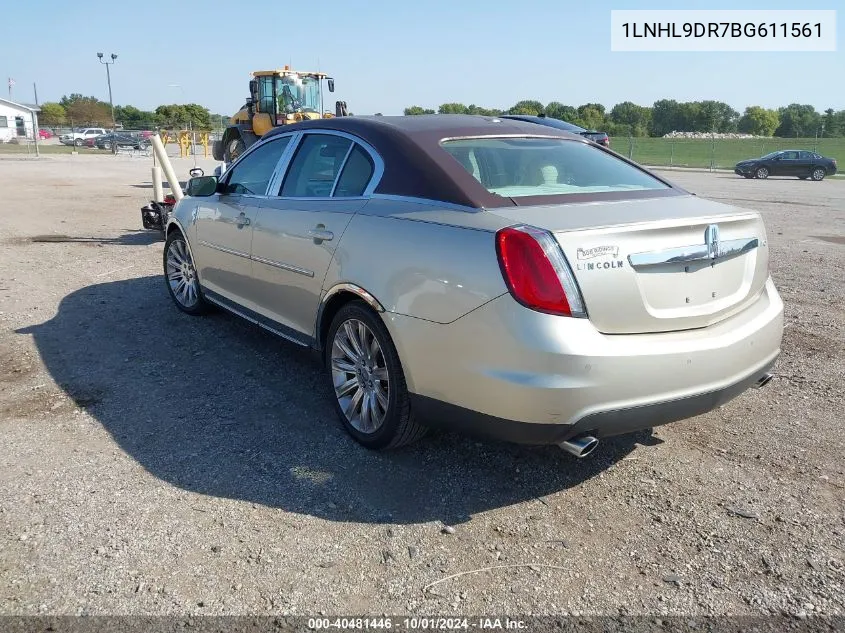 2011 Lincoln Mks VIN: 1LNHL9DR7BG611561 Lot: 40481446