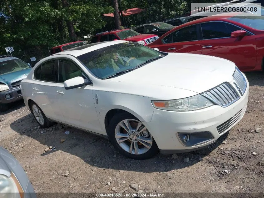 2012 Lincoln Mks VIN: 1LNHL9ER2CG800408 Lot: 40215525