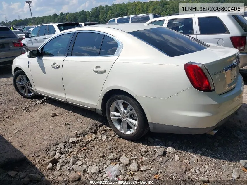 2012 Lincoln Mks VIN: 1LNHL9ER2CG800408 Lot: 40215525