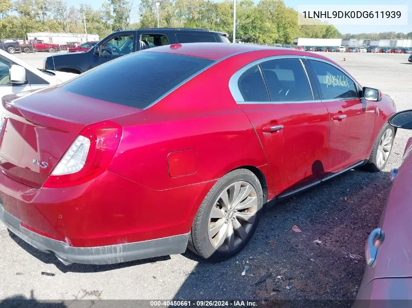 1LNHL9DK0DG611939 2013 Lincoln Mks