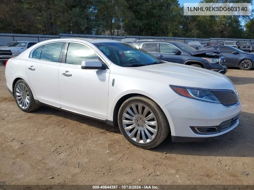 2013 Lincoln Mks VIN: 1LNHL9EK3DG603140 Lot: 40644387