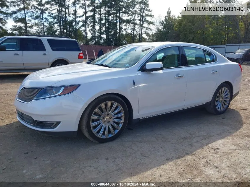 2013 Lincoln Mks VIN: 1LNHL9EK3DG603140 Lot: 40644387