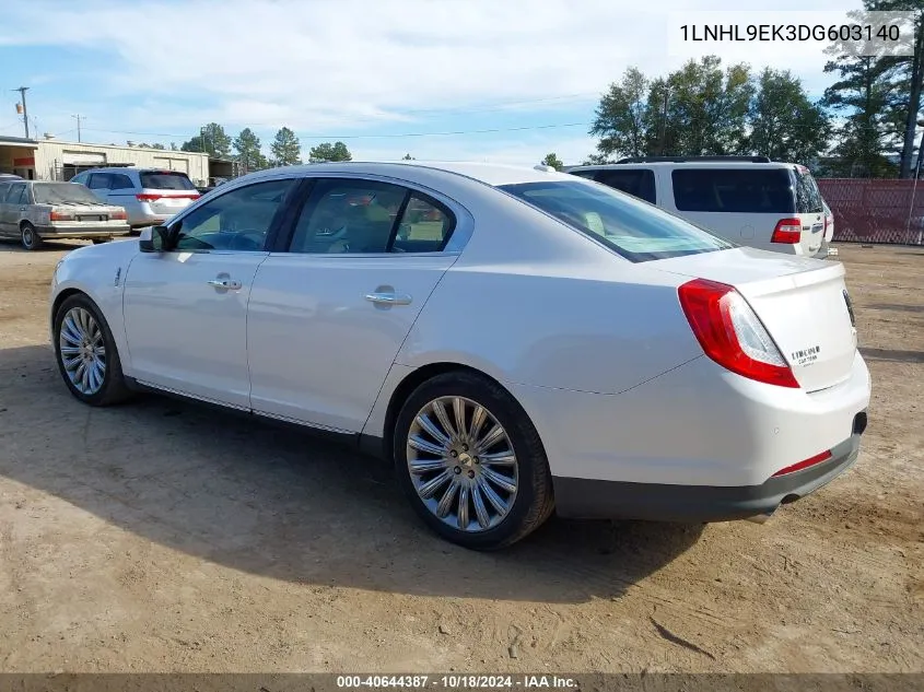 2013 Lincoln Mks VIN: 1LNHL9EK3DG603140 Lot: 40644387