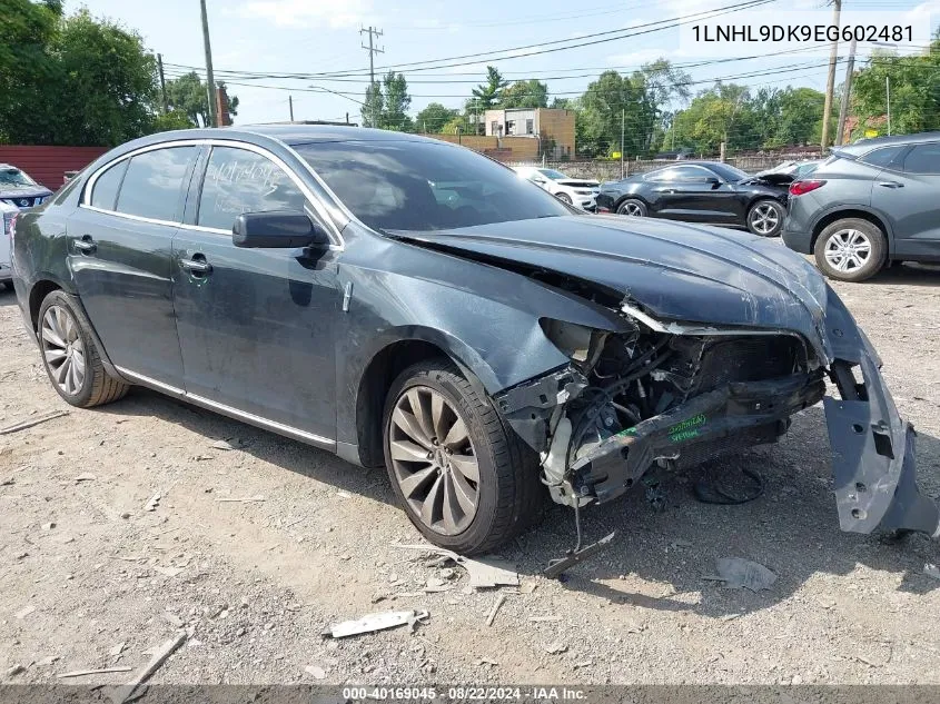 2014 Lincoln Mks VIN: 1LNHL9DK9EG602481 Lot: 40169045