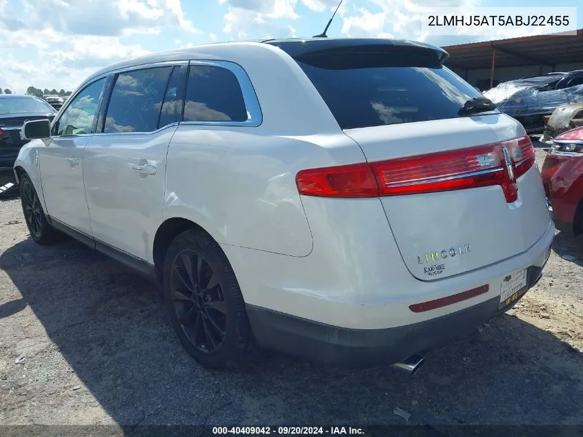 2010 Lincoln Mkt Ecoboost VIN: 2LMHJ5AT5ABJ22455 Lot: 40409042