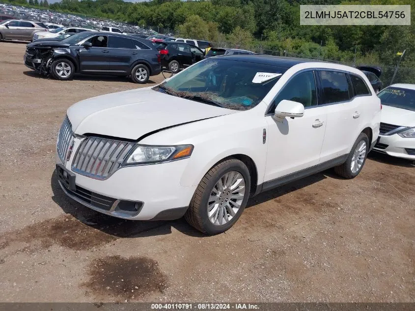 2012 Lincoln Mkt Ecoboost VIN: 2LMHJ5AT2CBL54756 Lot: 40110791