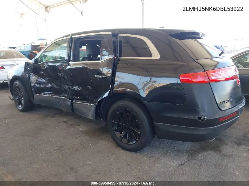 2013 Lincoln Mkt Livery VIN: 2LMHJ5NK6DBL53922 Lot: 39958499