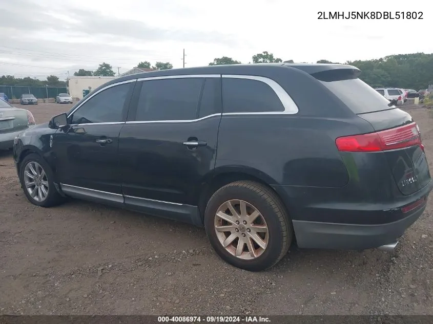 2013 Lincoln Mkt Livery VIN: 2LMHJ5NK8DBL51802 Lot: 40086974