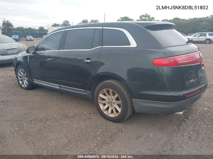 2013 Lincoln Mkt Livery VIN: 2LMHJ5NK8DBL51802 Lot: 40086974