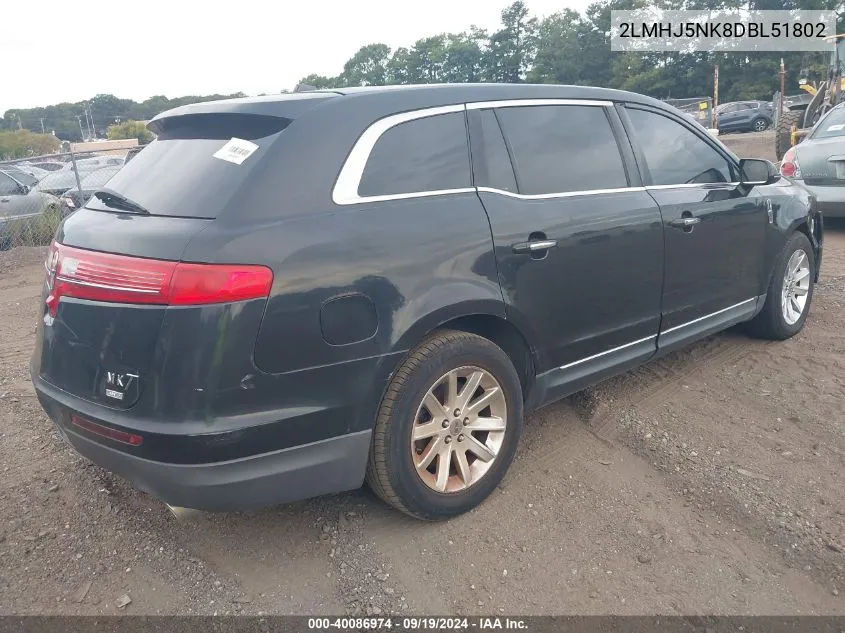 2013 Lincoln Mkt Livery VIN: 2LMHJ5NK8DBL51802 Lot: 40086974