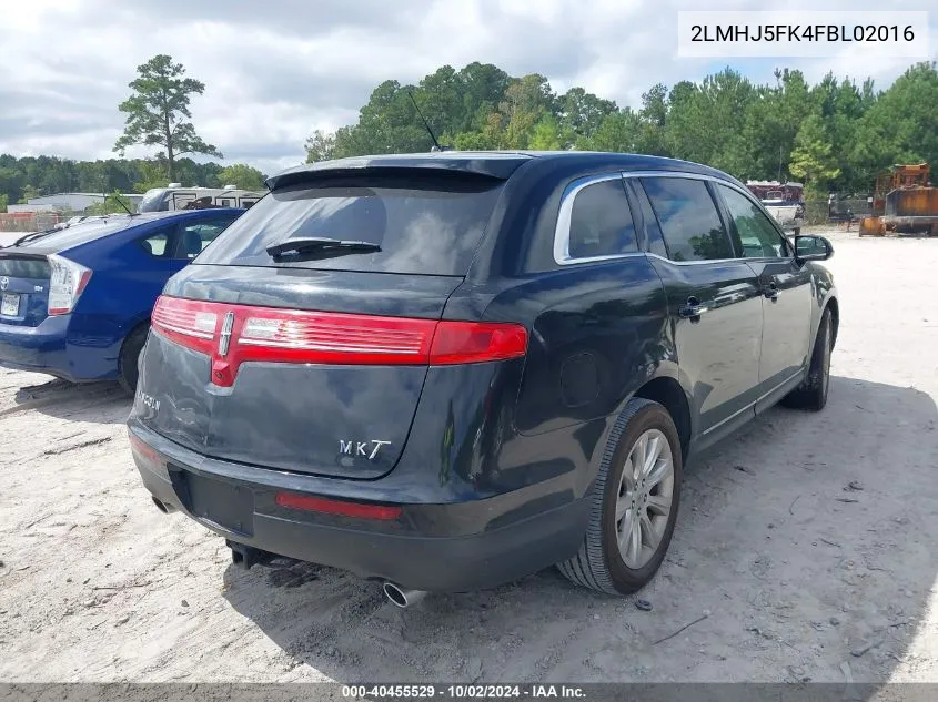 2015 Lincoln Mkt VIN: 2LMHJ5FK4FBL02016 Lot: 40455529