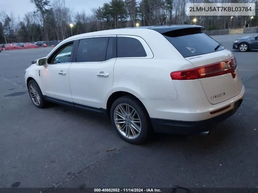 2019 Lincoln Mkt Reserve VIN: 2LMHJ5AT7KBL03784 Lot: 40852852