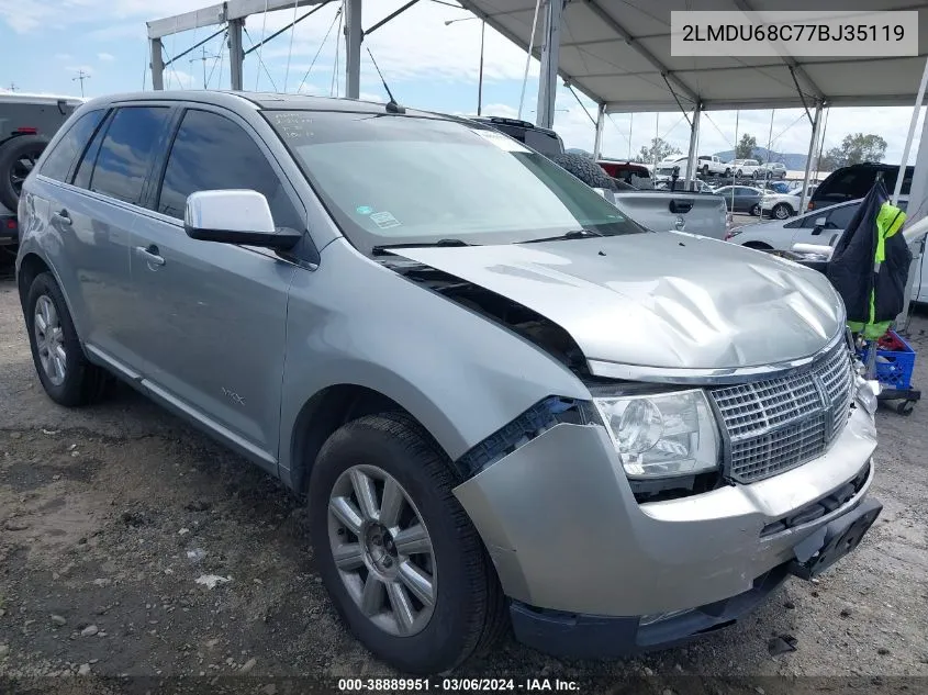 2007 Lincoln Mkx VIN: 2LMDU68C77BJ35119 Lot: 38889951