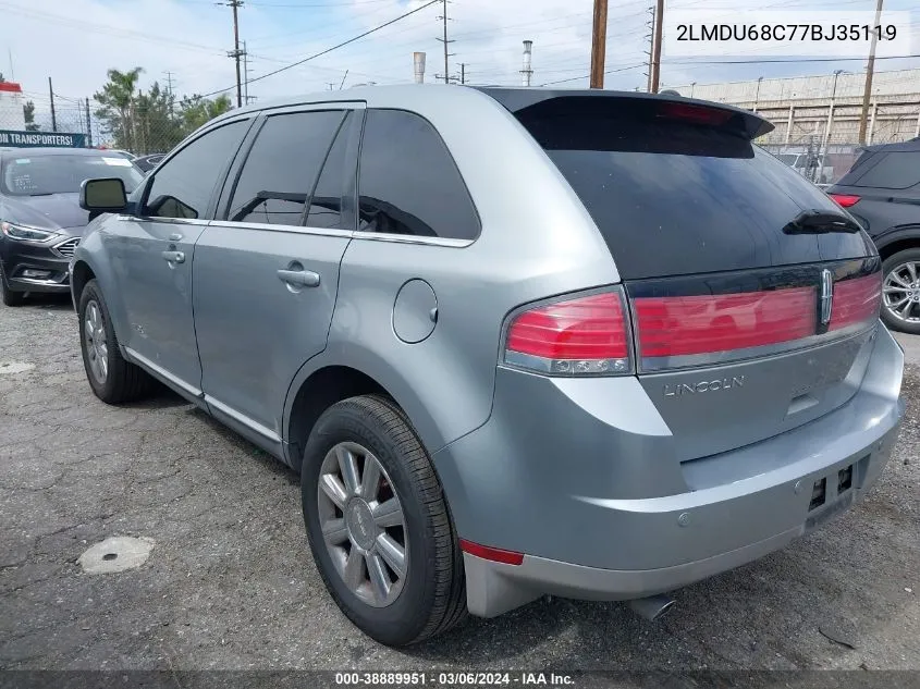 2007 Lincoln Mkx VIN: 2LMDU68C77BJ35119 Lot: 38889951