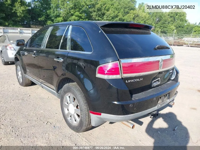 2LMDU88CX7BJ20402 2007 Lincoln Mkx