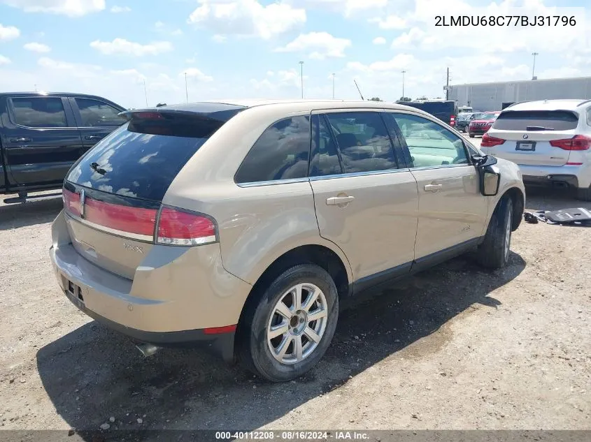 2007 Lincoln Mkx VIN: 2LMDU68C77BJ31796 Lot: 40112208