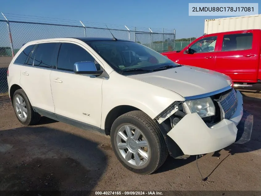 2LMDU88C178J17081 2007 Lincoln Mkx