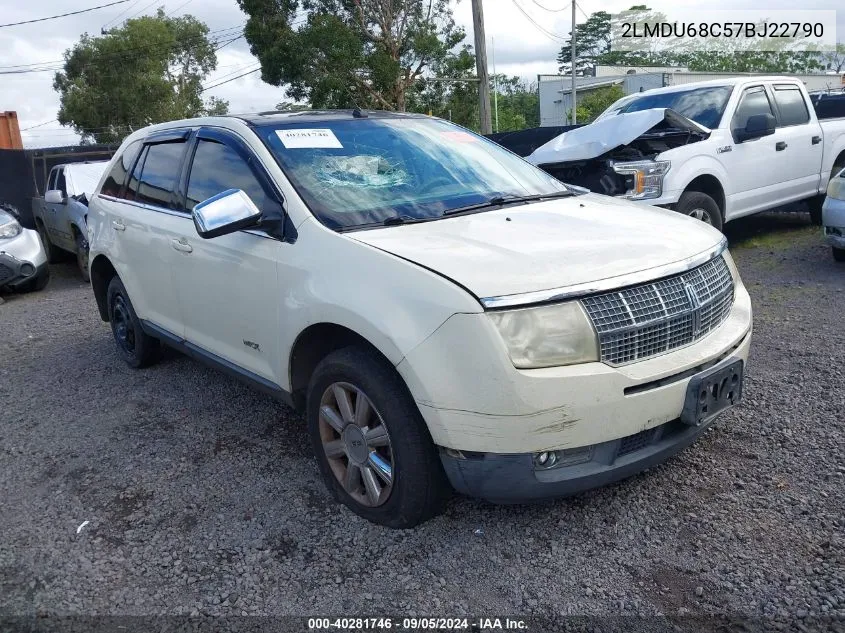 2007 Lincoln Mkx VIN: 2LMDU68C57BJ22790 Lot: 40281746