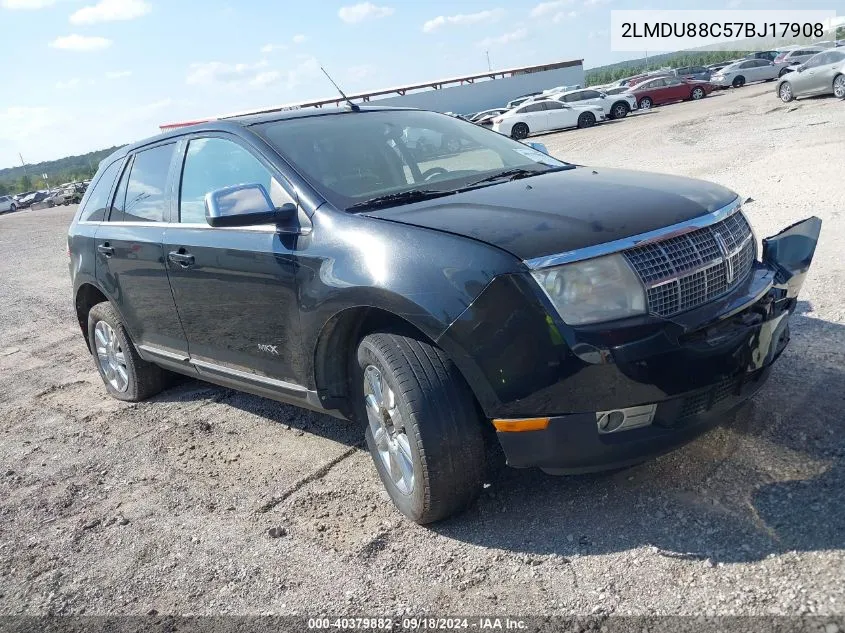 2007 Lincoln Mkx VIN: 2LMDU88C57BJ17908 Lot: 40379882