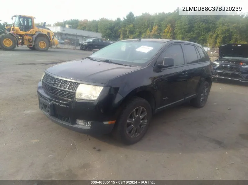 2007 Lincoln Mkx VIN: 2LMDU88C37BJ20239 Lot: 40385115