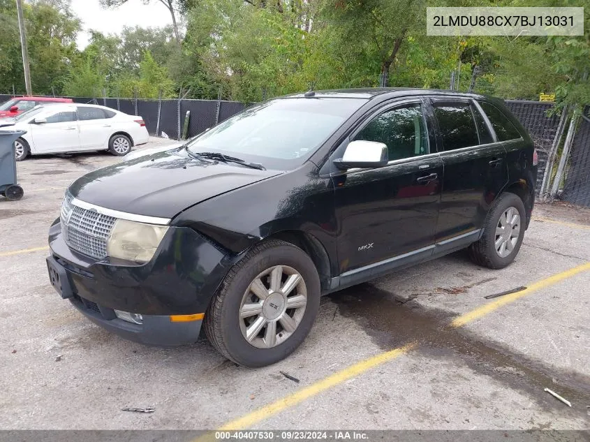 2007 Lincoln Mkx VIN: 2LMDU88CX7BJ13031 Lot: 40407530