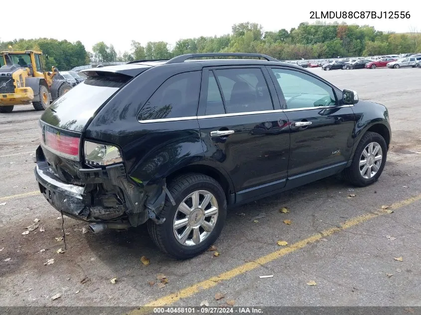 2007 Lincoln Mkx VIN: 2LMDU88C87BJ12556 Lot: 40458101