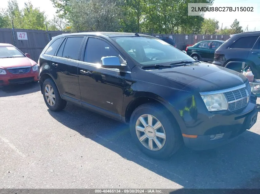 2007 Lincoln Mkx VIN: 2LMDU88C27BJ15002 Lot: 40465134