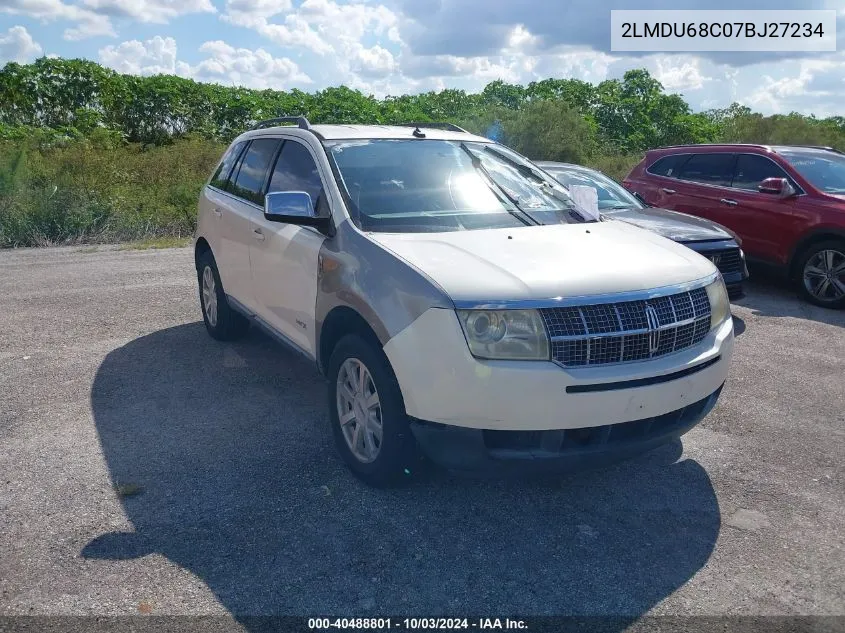 2007 Lincoln Mkx VIN: 2LMDU68C07BJ27234 Lot: 40488801