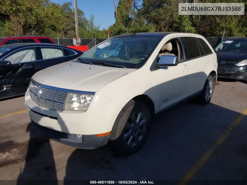 2007 Lincoln Mkx VIN: 2LMDU68CX7BJ33588 Lot: 40511650