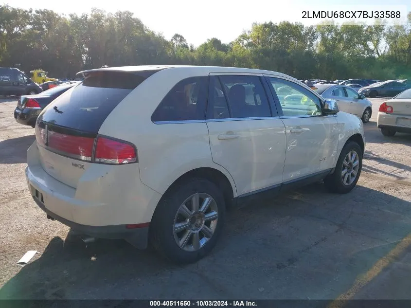 2007 Lincoln Mkx VIN: 2LMDU68CX7BJ33588 Lot: 40511650