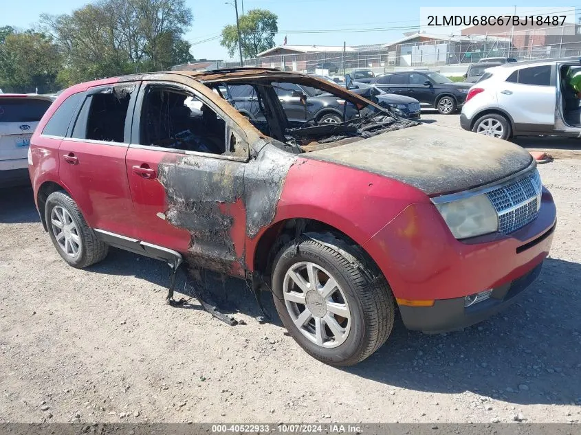 2007 Lincoln Mkx VIN: 2LMDU68C67BJ18487 Lot: 40522933