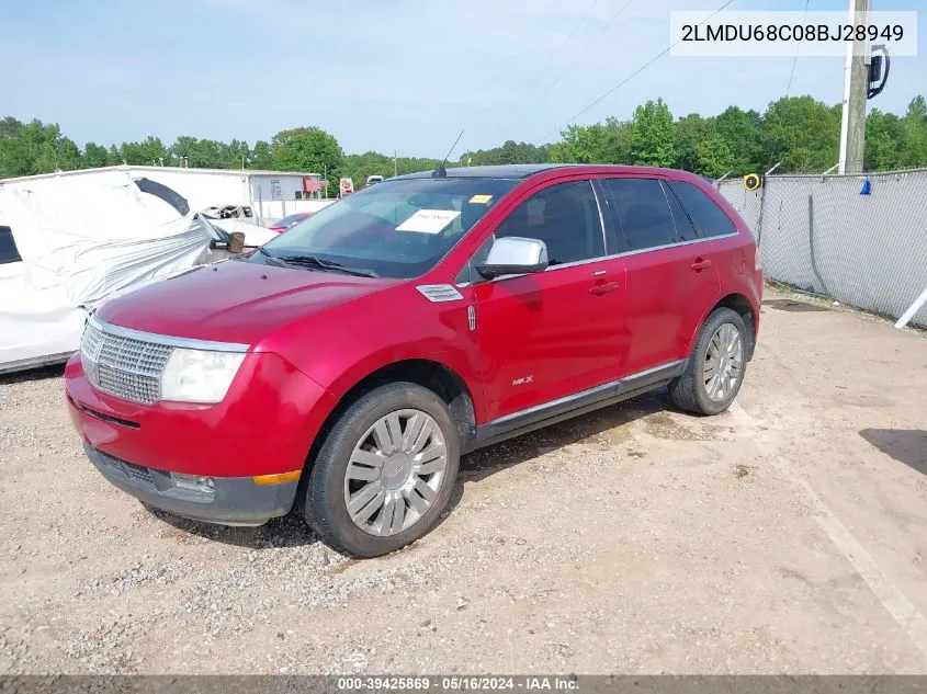 2LMDU68C08BJ28949 2008 Lincoln Mkx