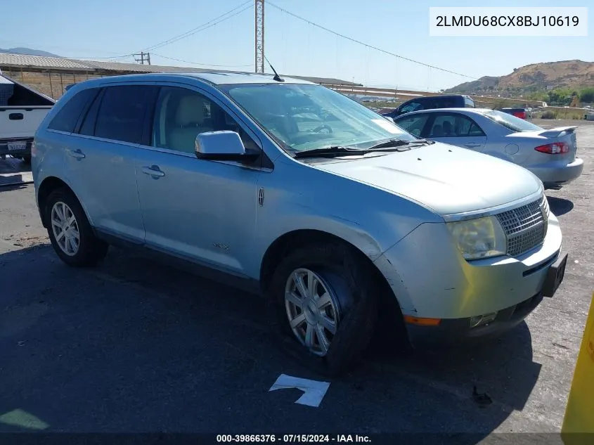 2008 Lincoln Mkx VIN: 2LMDU68CX8BJ10619 Lot: 39866376