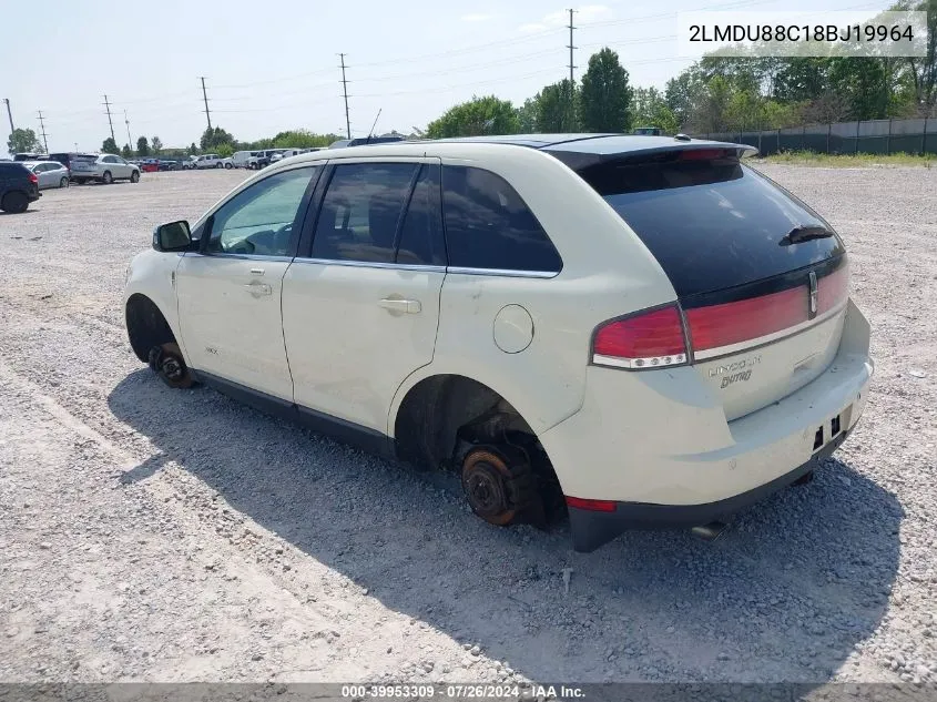 2008 Lincoln Mkx VIN: 2LMDU88C18BJ19964 Lot: 39953309