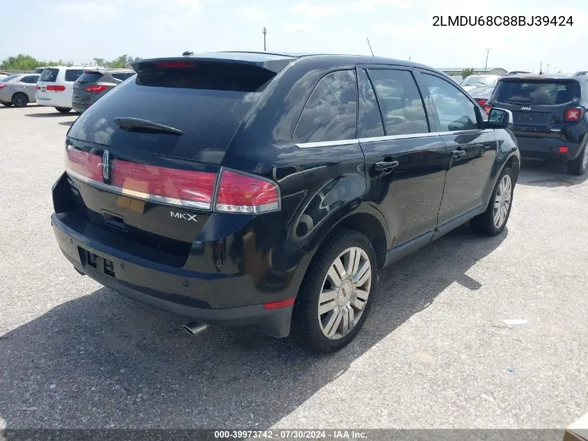 2LMDU68C88BJ39424 2008 Lincoln Mkx