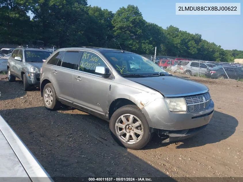 2LMDU88CX8BJ00622 2008 Lincoln Mkx