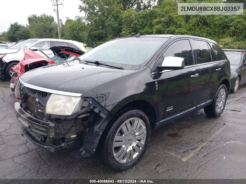 2008 Lincoln Mkx VIN: 2LMDU88CX8BJ03357 Lot: 40056843