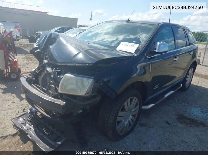 2008 Lincoln Mkx VIN: 2LMDU68C38BJ24250 Lot: 40079670