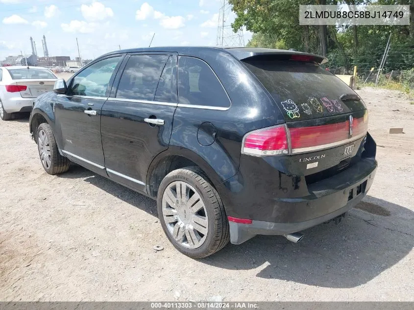 2LMDU88C58BJ14749 2008 Lincoln Mkx