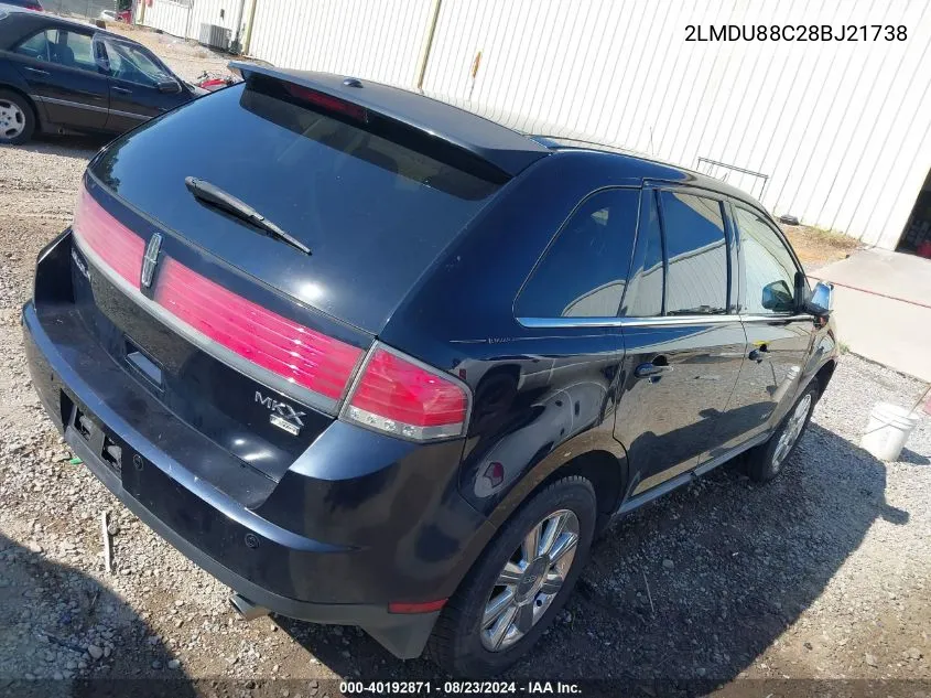 2LMDU88C28BJ21738 2008 Lincoln Mkx