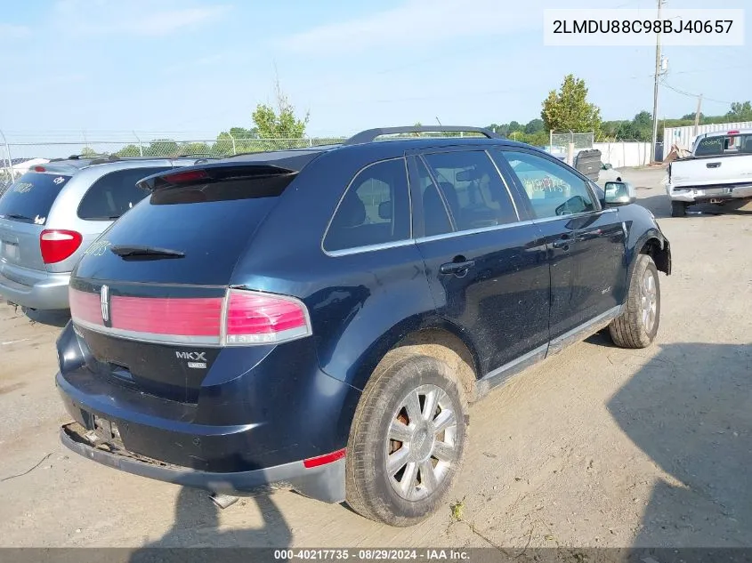 2LMDU88C98BJ40657 2008 Lincoln Mkx